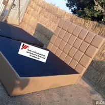 custom made bed with a high base