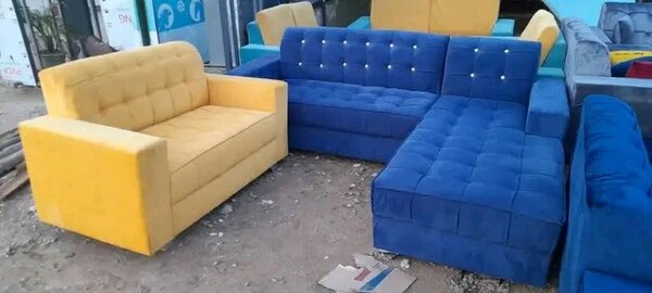 Canapé d'angle moderne bleu