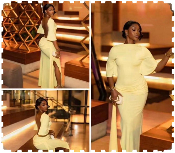 Robe élégante soirée fendue