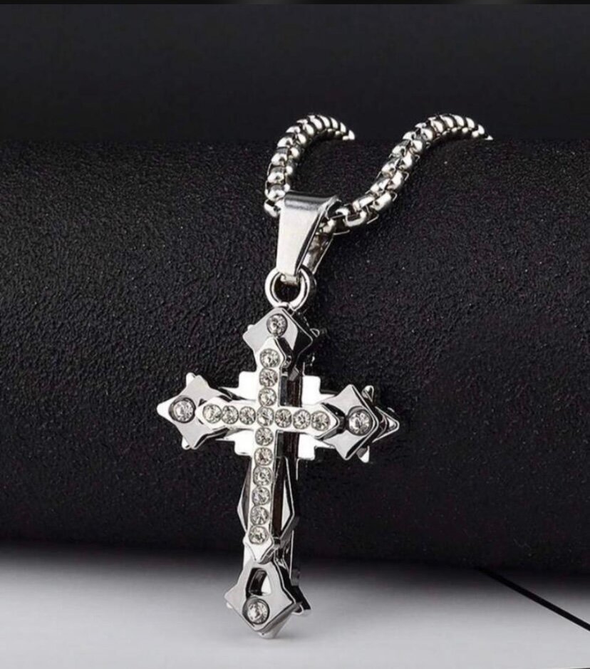 Collier Croix en Acier Inoxydable