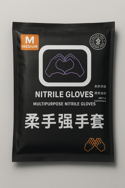 Gants en nitrile noirs