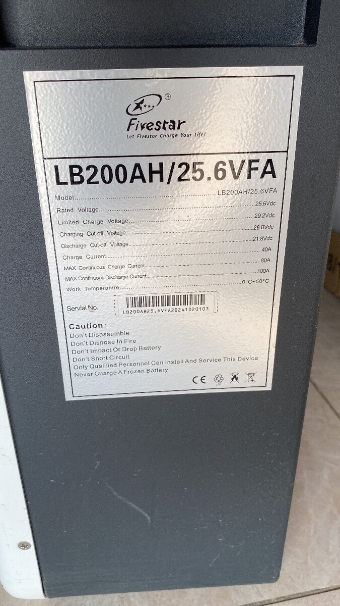 Lithium battery 24v 200AH