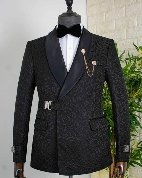 black men's suit