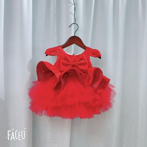 Robe bébé princesse rouge