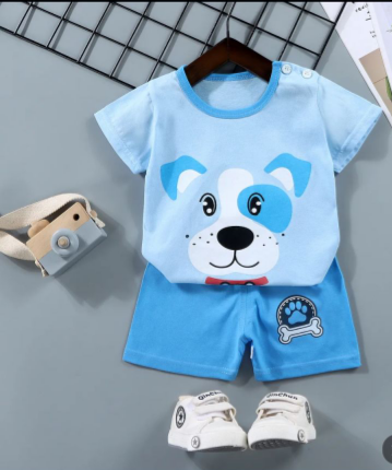 Ensemble petit garçons bleu ciel