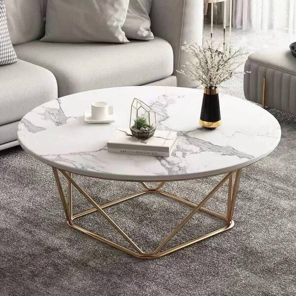 Table basse ronde en marbre