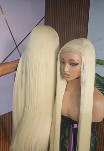 5 by 5 blonde human hair blend