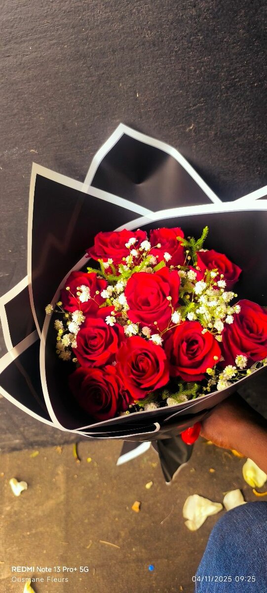 Bouquet de roses rouges élégantes