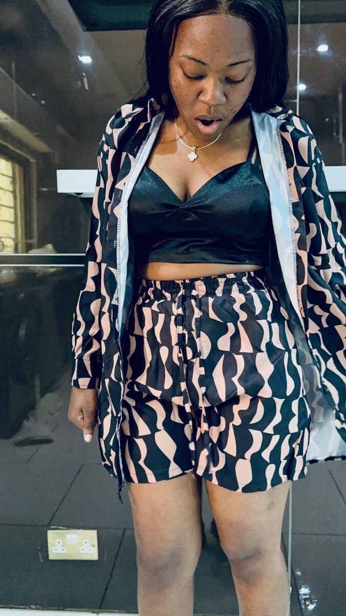 3pc set: shorts, cropped spaghetti top & shirt.. S M & L