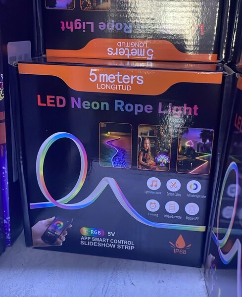 Lumière LED néon RGB 5 mètres