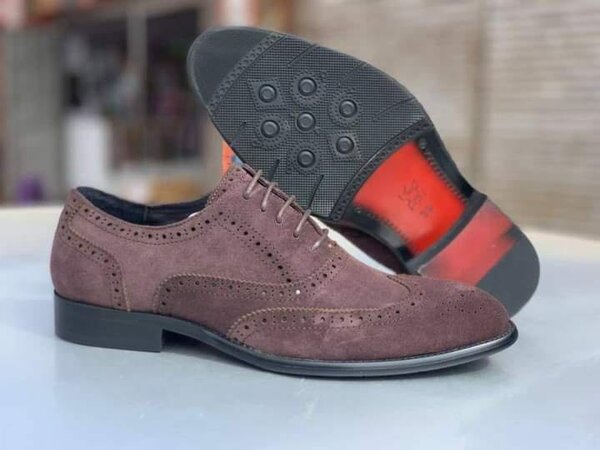 Pure leather suede smart shoes