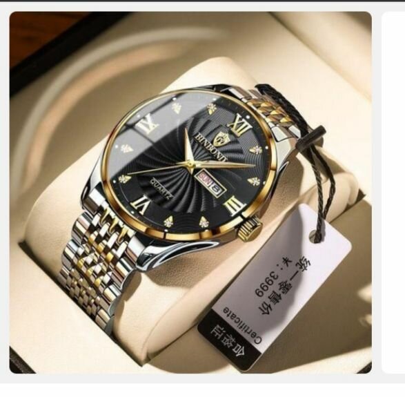 Montre de luxe en acier inoxydable