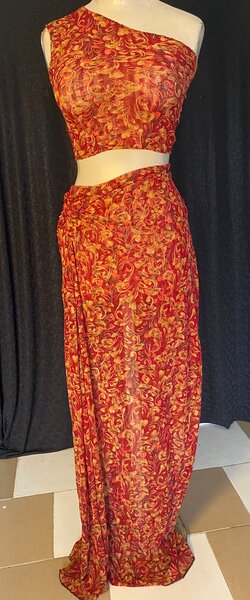 Robe longue asymétrique bohème
