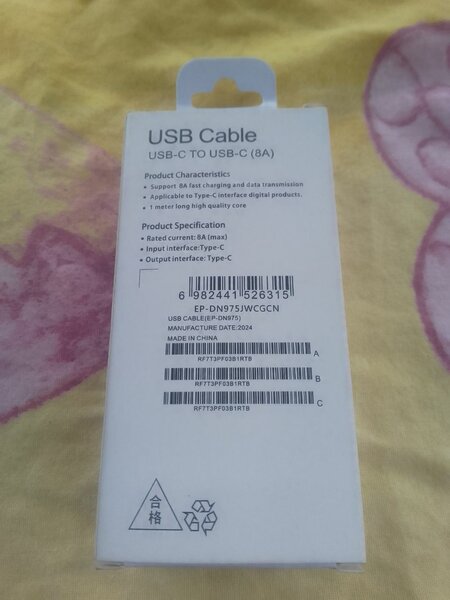 Samsung typeC to TypeC cable