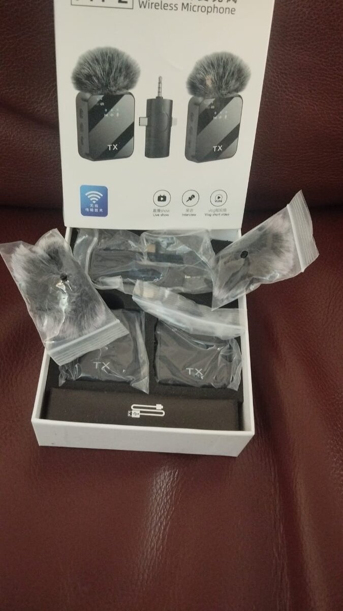 Microphone sans fil double TX