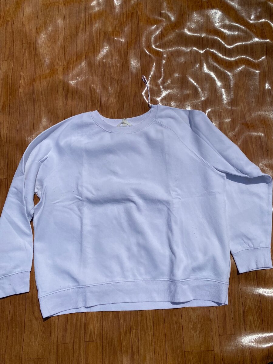 Plain white sweatshirt