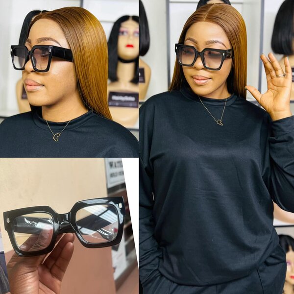 Retro Acetate glasses with large frames for women