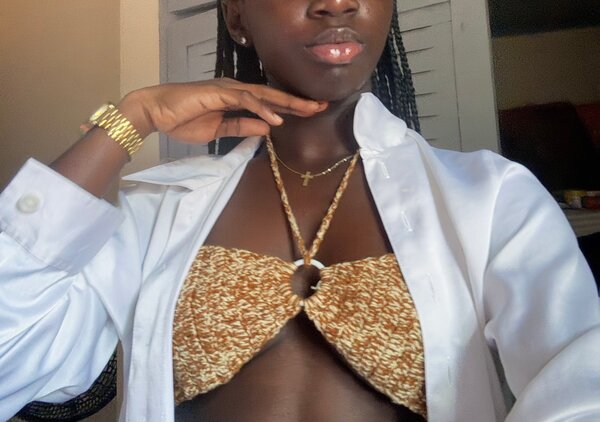 Bikini en crochet marron