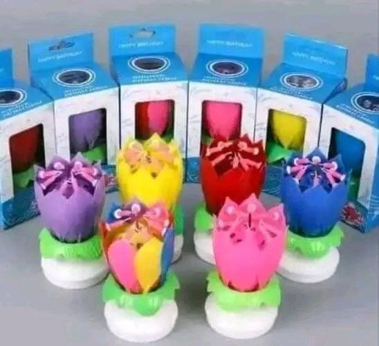 Bougie Fleur Musicale Anniversaire