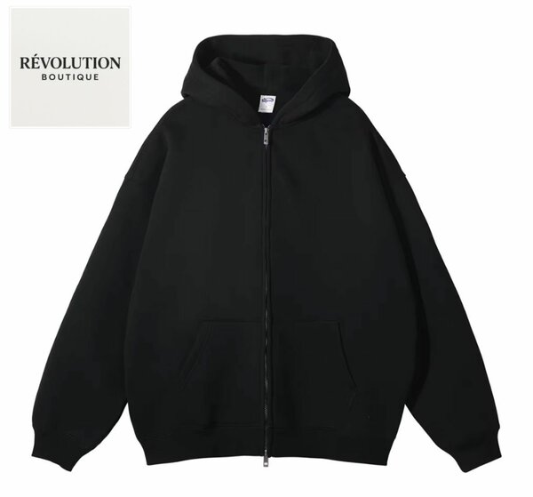 Sweat à capuche noir zippé