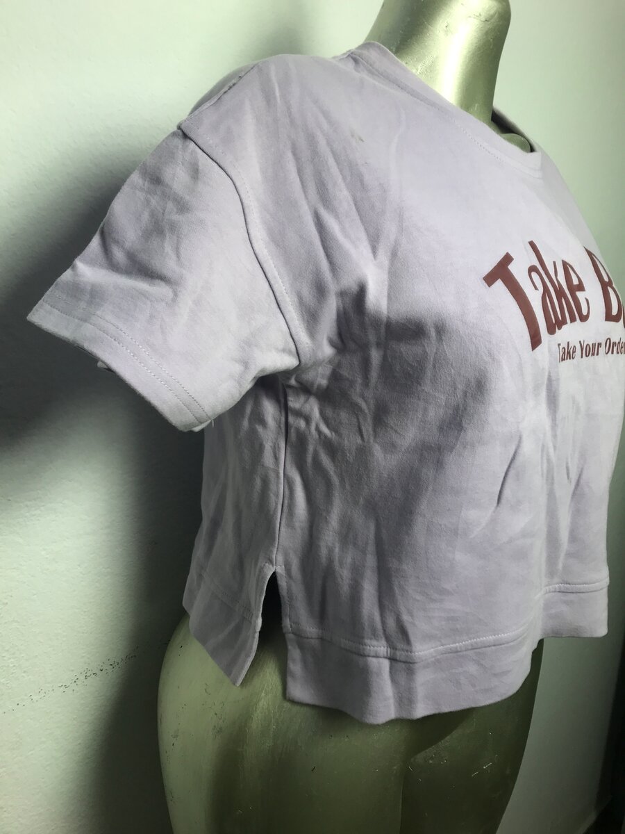 T-shirt lilas imprimé