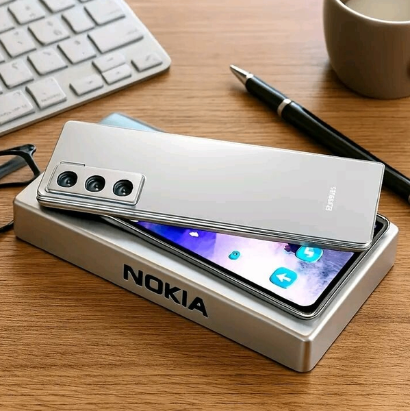 Téléphone pliable Nokia argent