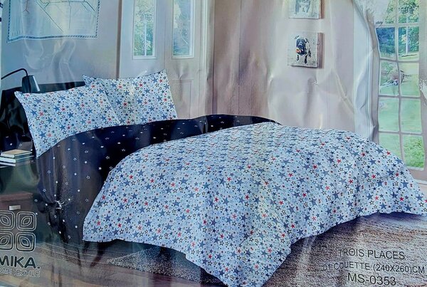 Parure de Lit Trois Places Étoilée