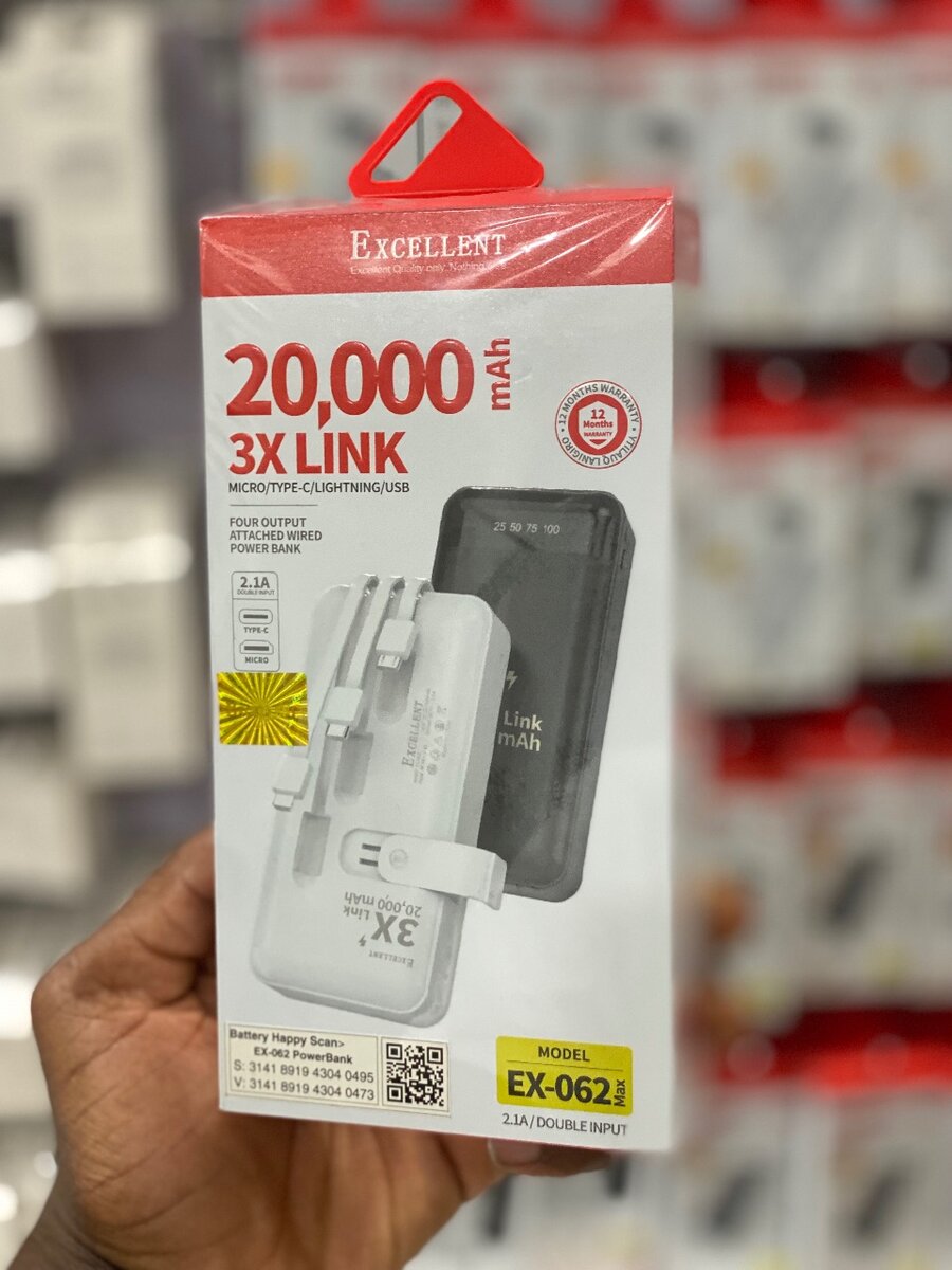 Excellent power bank 20000mAh