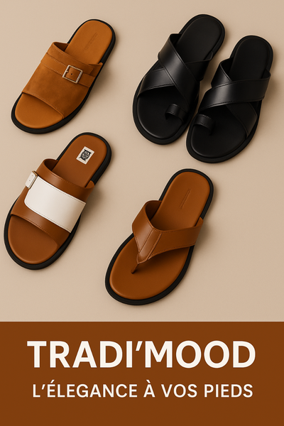 Sandales cuir classiques homme