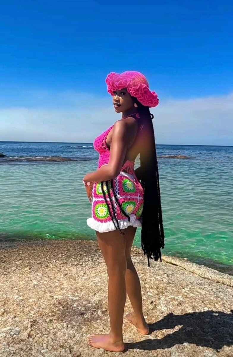 Chapeau crochet vibrant