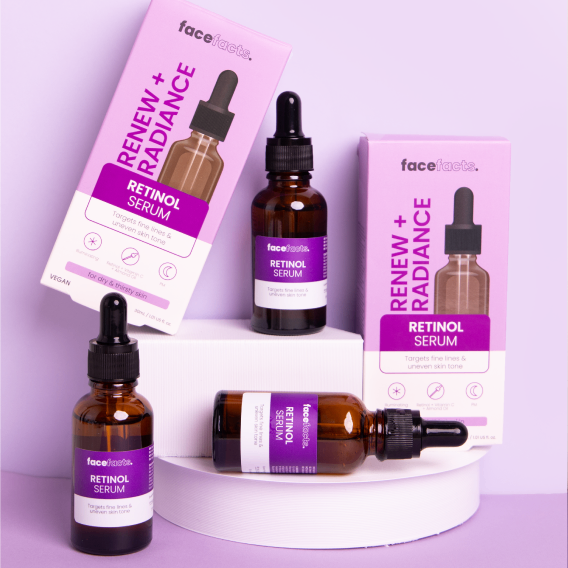 Face Facts renew + radiance retinol facial serum
