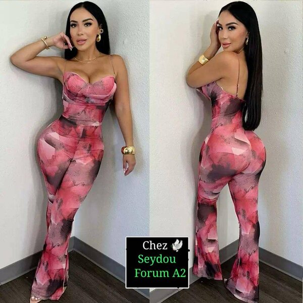 Combinaison Femme Évasée Floral