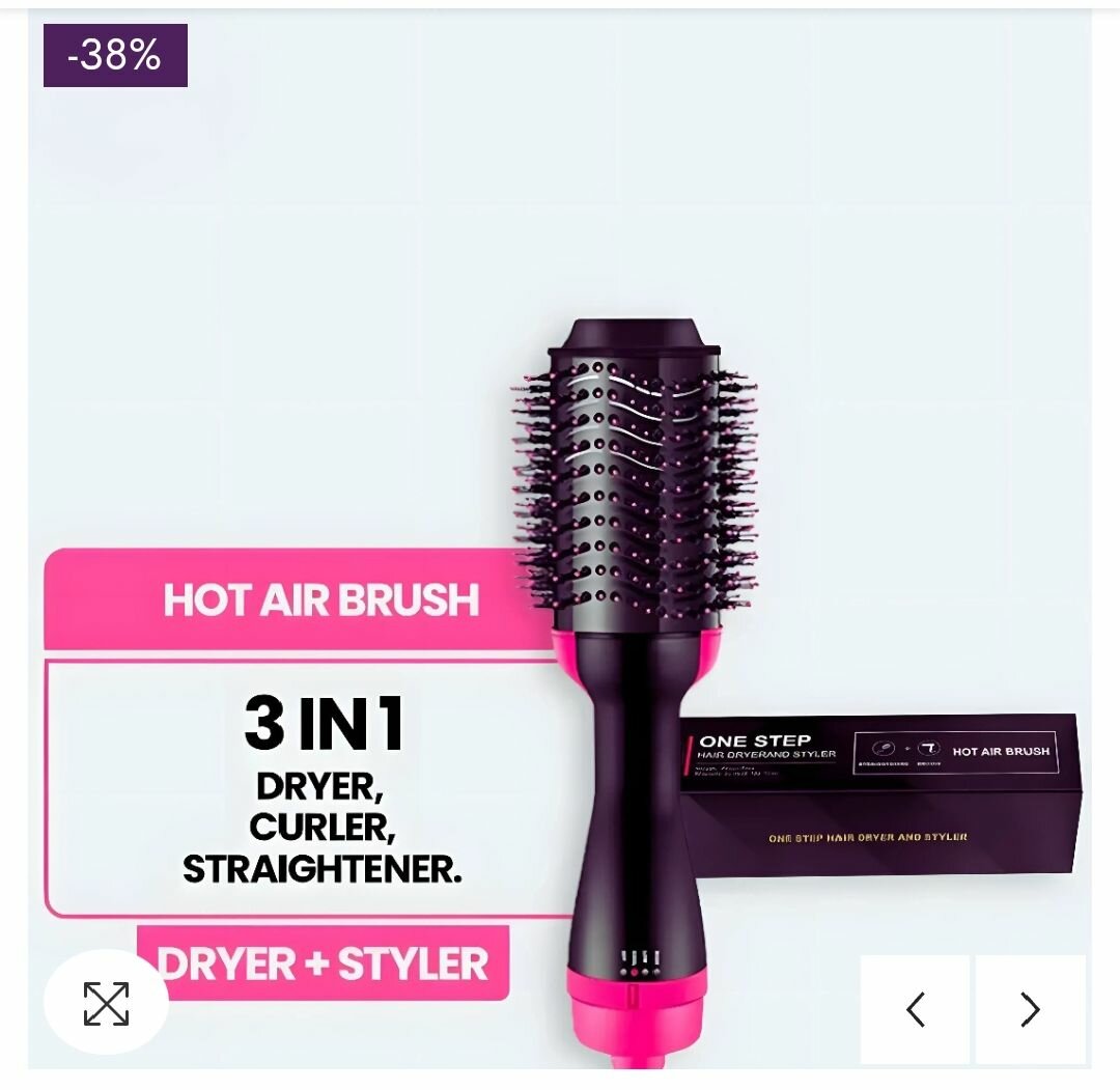 Hot air brush 3 in 1