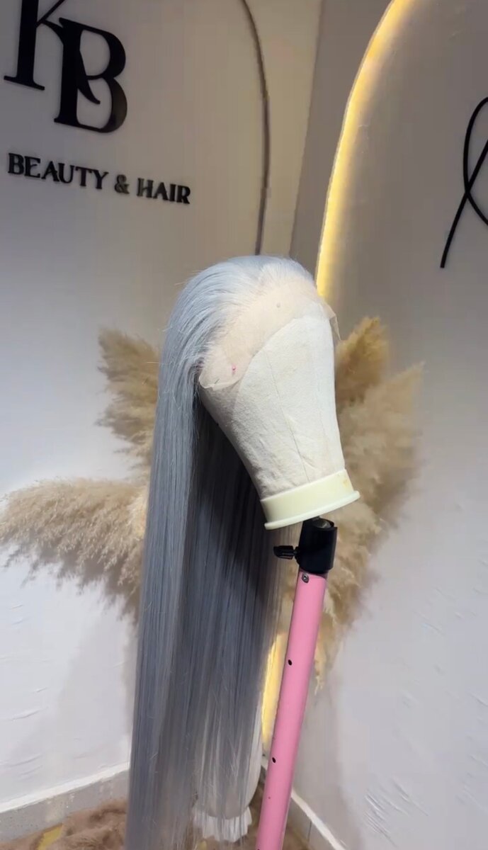 Perruque Lace Front Grise