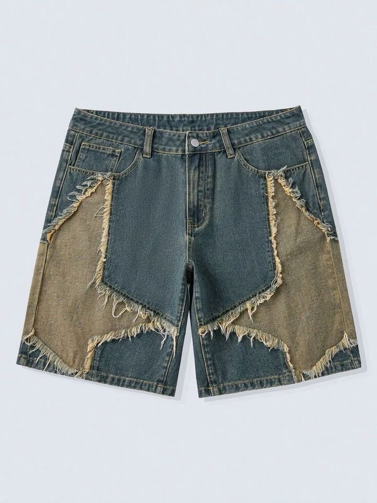 Shorts en denim déchiré