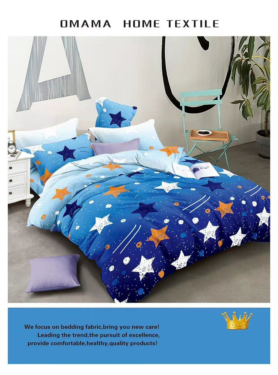 1 bedsheets with 3 pillowcases