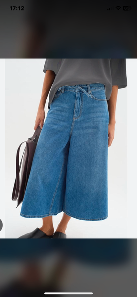 Jupe-culotte en jean décontractée