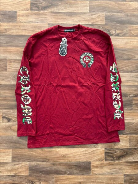 T-shirt à manches longues rouge