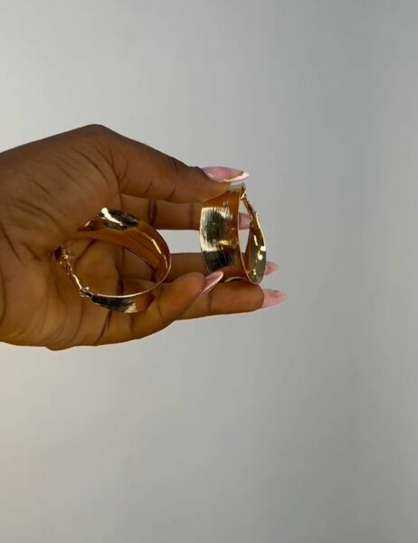 Boucles d'oreilles en métal doré