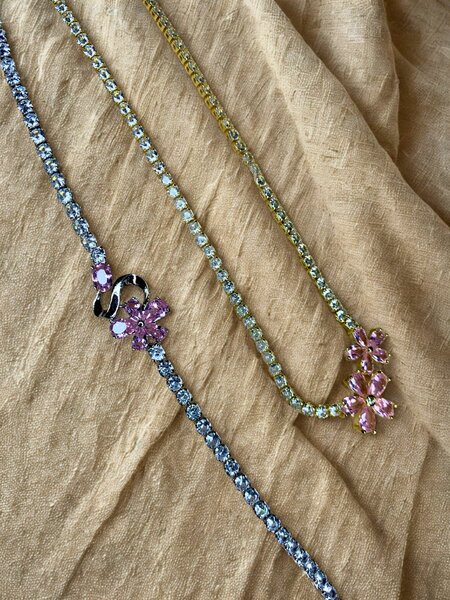 Crystal Flower Necklace for Women