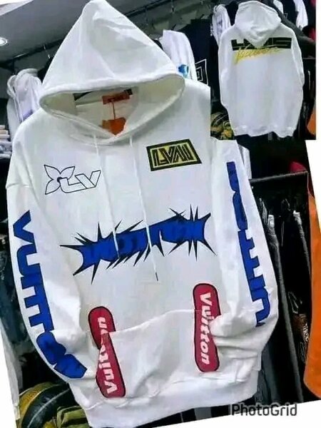 Sweat à capuche blanc Vuitton homme