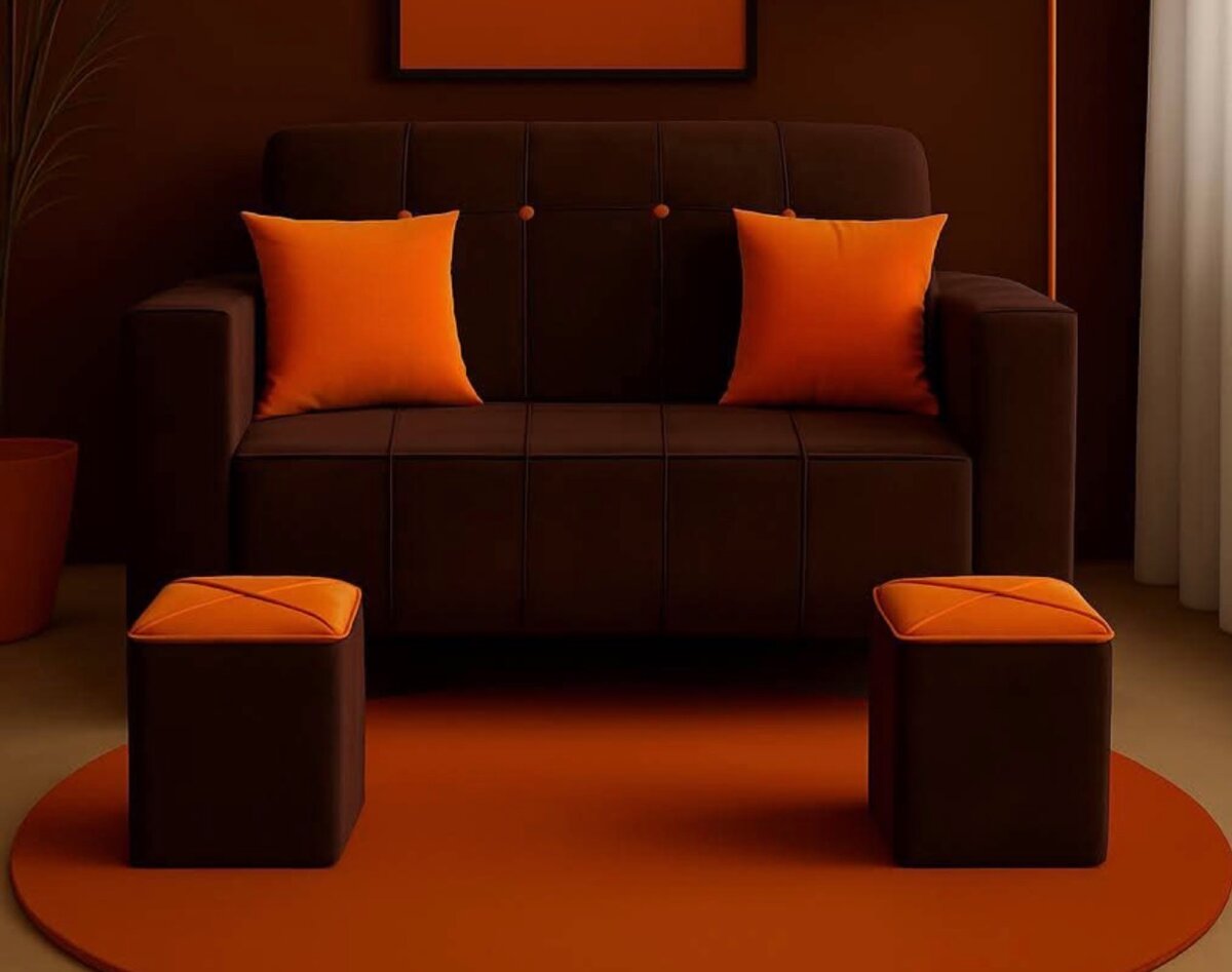 Canapé moderne avec repose-pieds