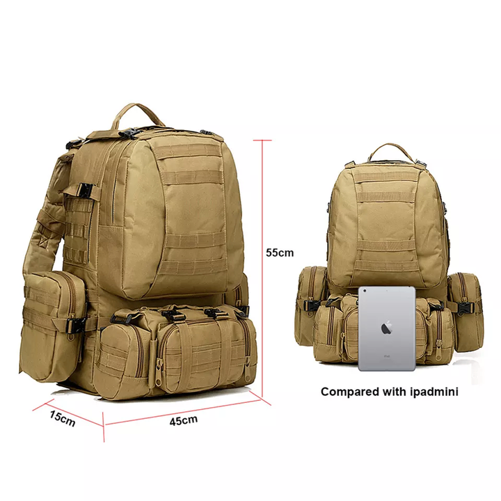 Tactical waterproof military travel bag backpack