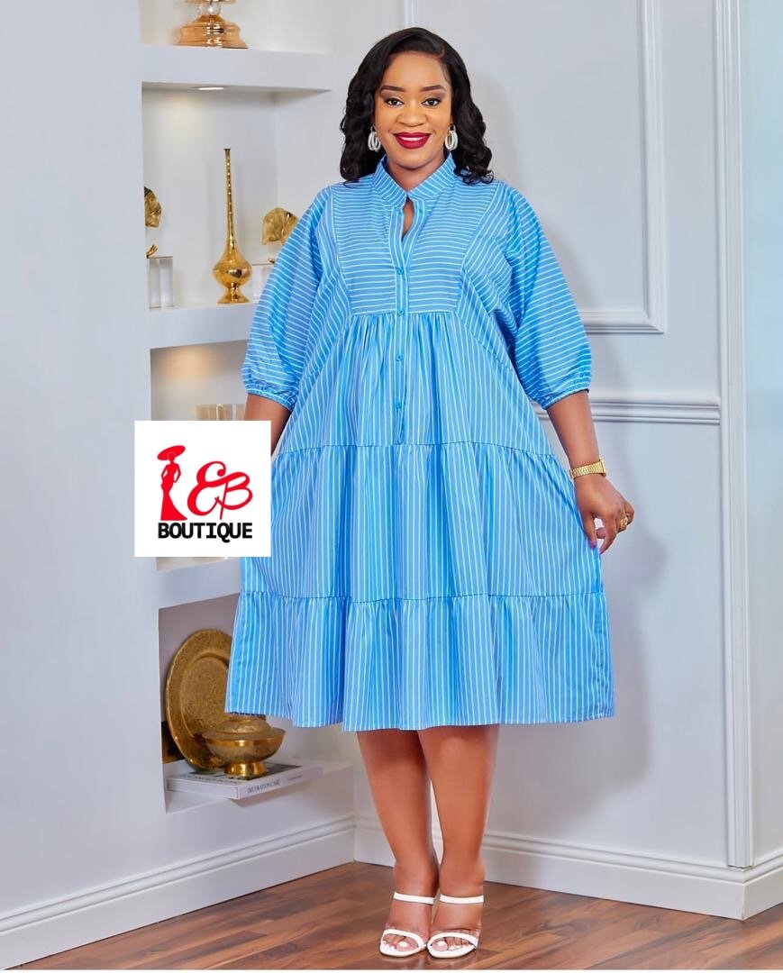 Robe ample rayée été femme