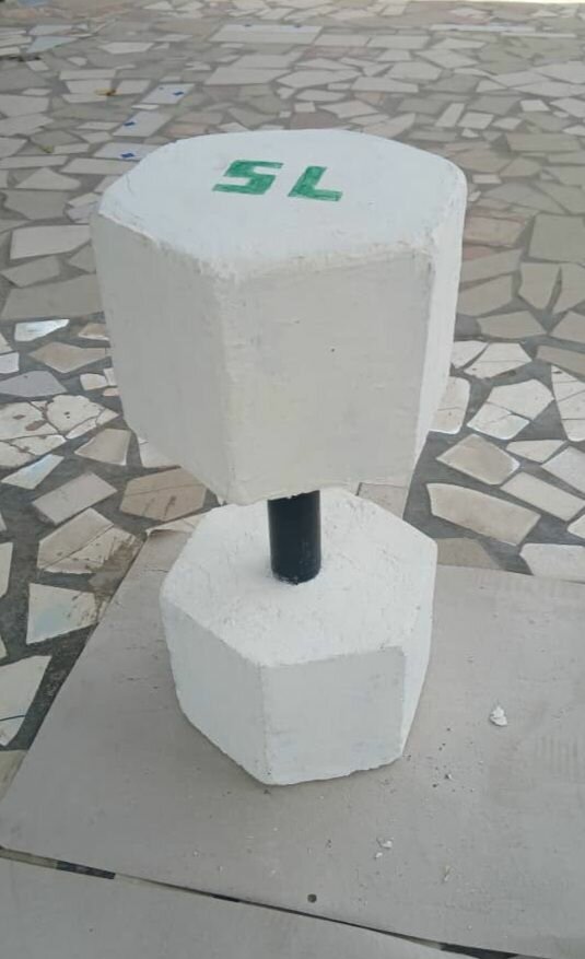 Haltère en béton de 15kg