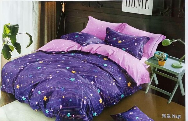 3pcs set Purple Duvet cover