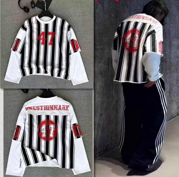 Sweat-shirt rayé Question Mark 47