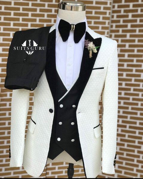 Elegant men's suit white