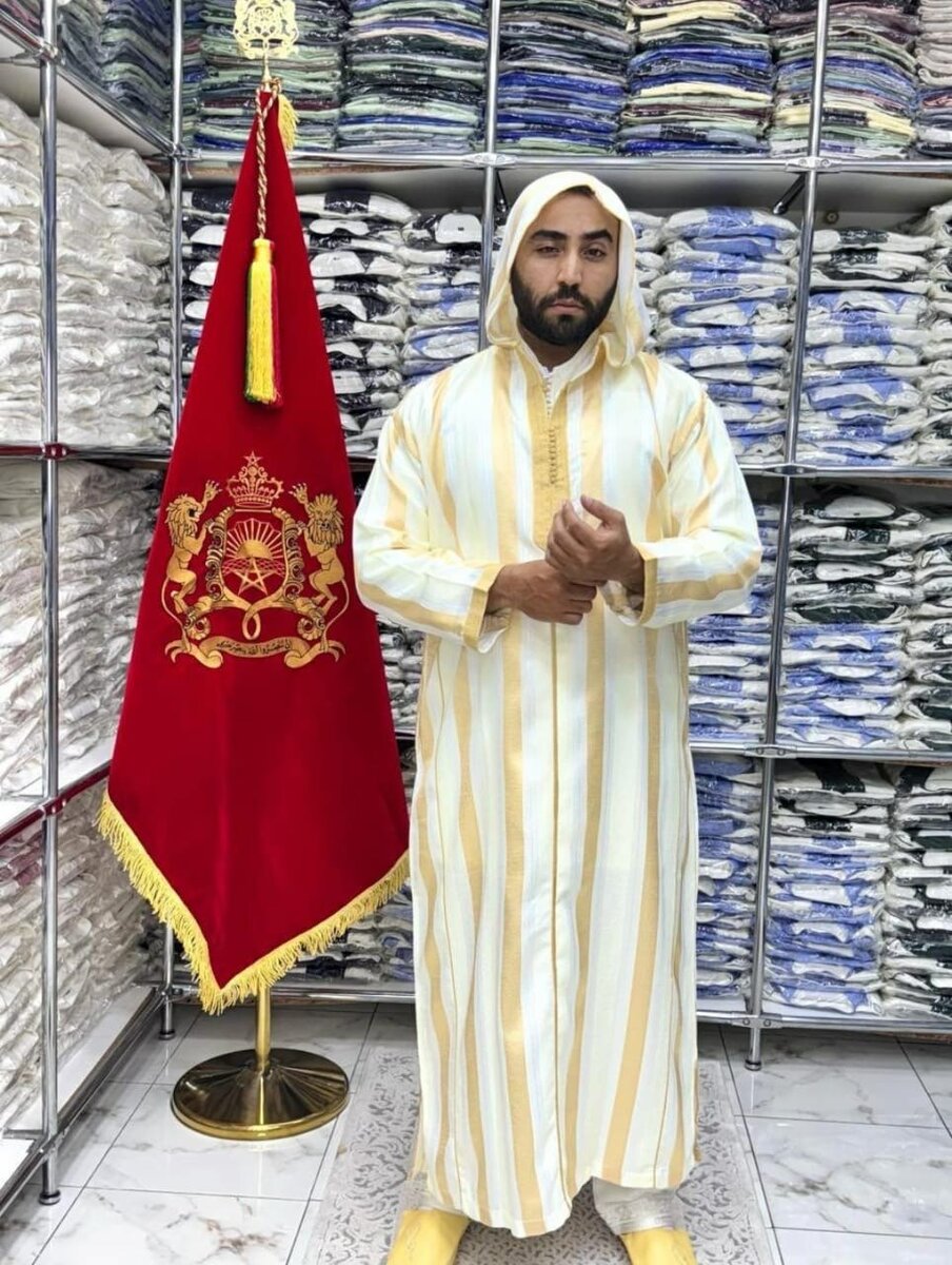 Djellaba pour homme rayée