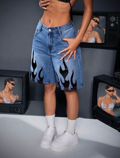 Jupe-culotte en denim tendance